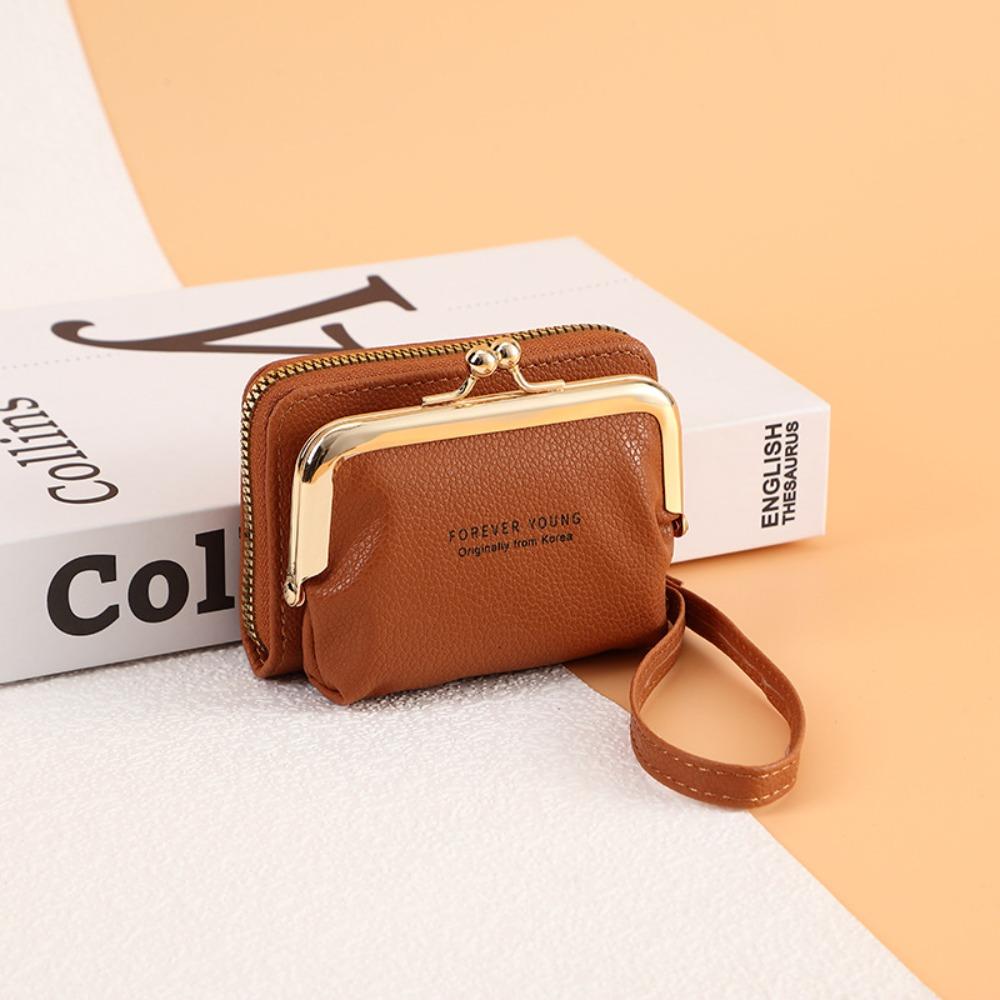 Fashion PU Leather Women Short Wallet Zipper Hasp Waterproof Coin Purse Multi-Cards Slim Small Wallet Women Girls