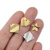 20pcs Gold Color Stainless Steel Stamping Geometry Earring Charms Connectors Charms Pendants for Jewelry Making DIY Wholesale