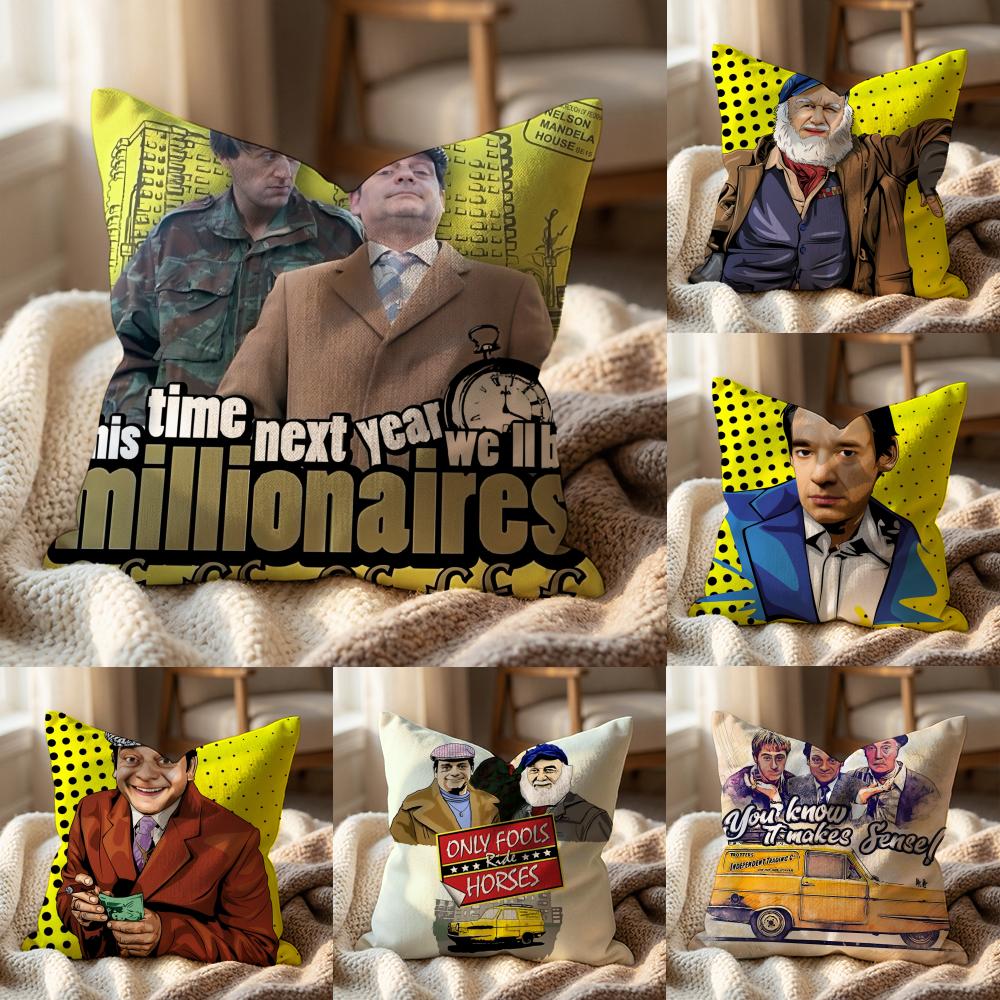 O-Only Fools And H-Horses Cushion Cover Multi-Scene Pillow Cover for Home & Car - Reversible, Soft & Durable for Daily Use