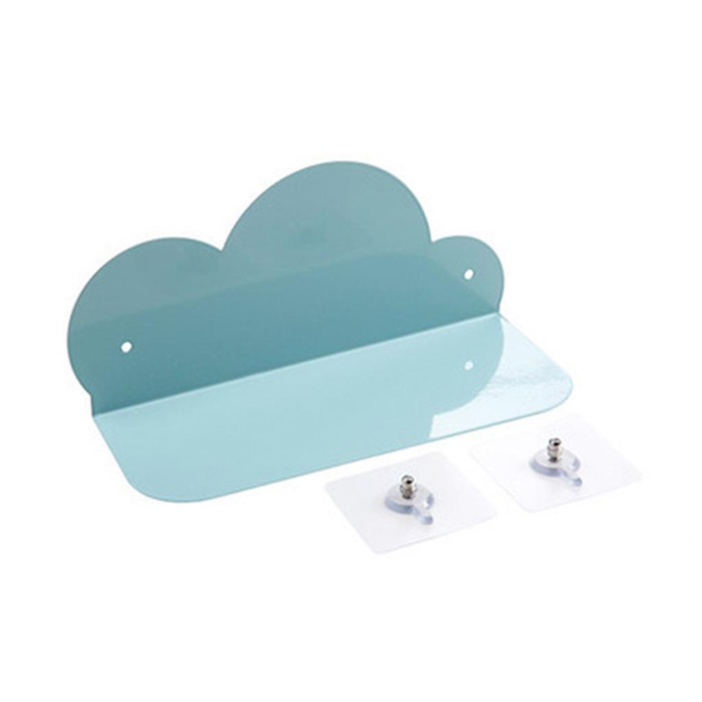 Self Adhesive Metal Floating Shelves Wall Mounted Iron Decorative Cloud Shape Shelf for Living Room Bathroom Kitchen