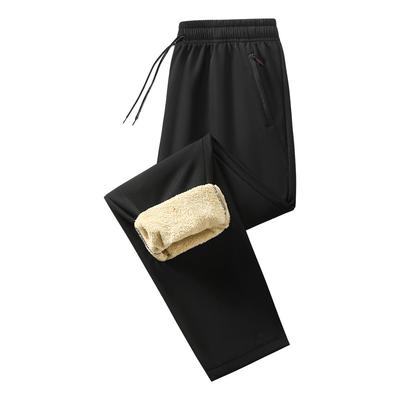 Pantalon en Velours d'Agneau pour Hommes En Hiver, Pantalon Décontracté Coupe-Vent et Chaud pour l'Extérieur en Hiver