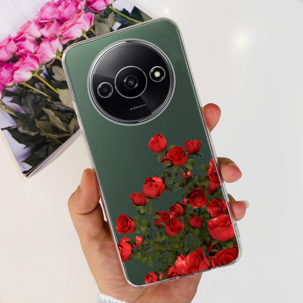 For Xiaomi Redmi A3 Case RedmiA3 Flower Cartoon Fundas Soft Silicone Casing For Xiaomi Poco C61 PocoC61 Coque Ultra Slim Cover