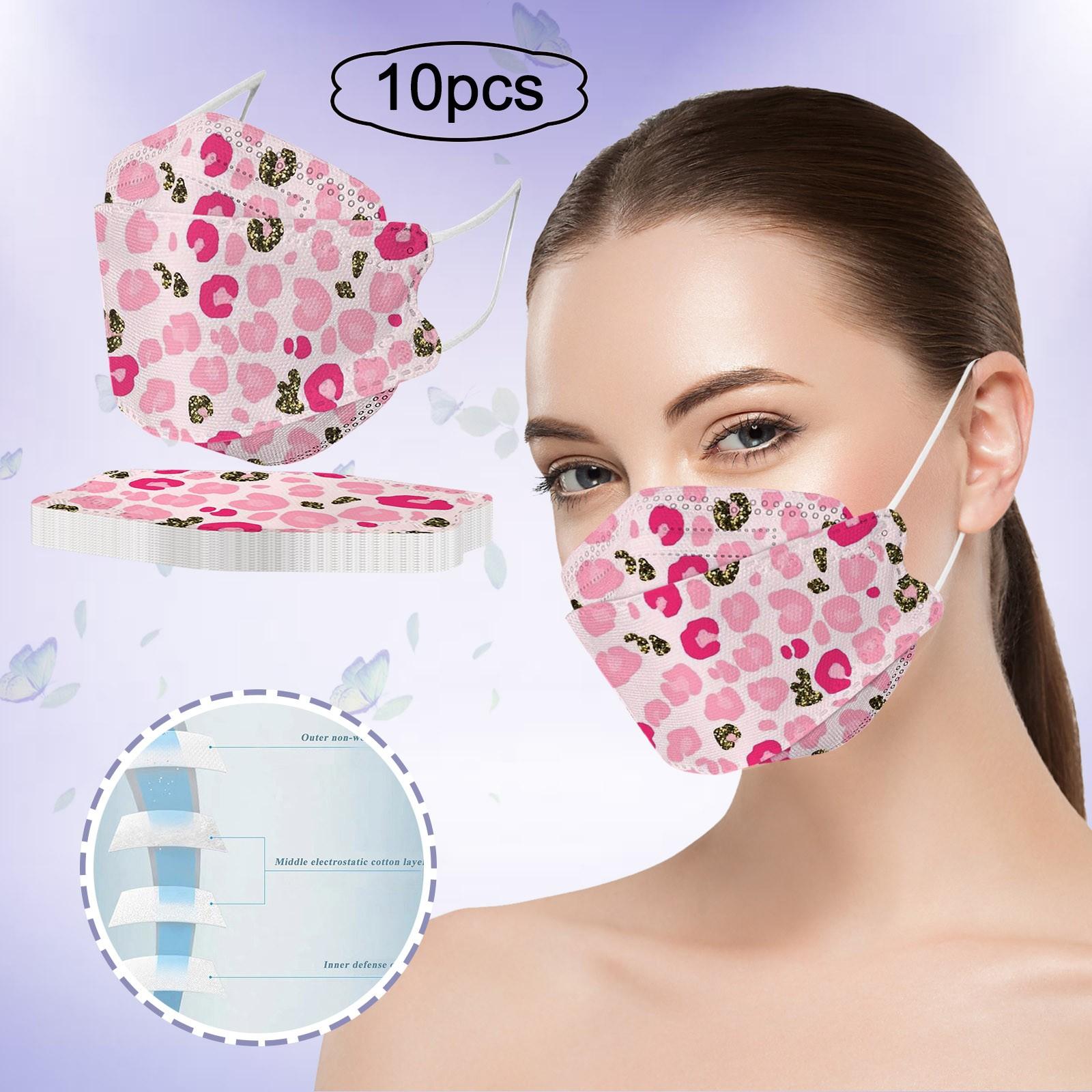 

10PCS Adult s Printed Outdoor Prevention Fish Mask Face