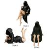 Mysterious Statue New Gothic Bookshelf Decor Black Robe Queen Figure Elegant Sitting Posture 3D Printed Statue Garden Bookshelf
