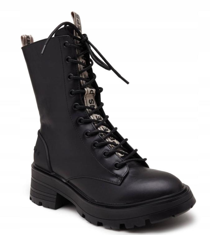 Pepe Jeans Soda Block Damskie Buty Czarne Botki Za Kostkę 38 Awe