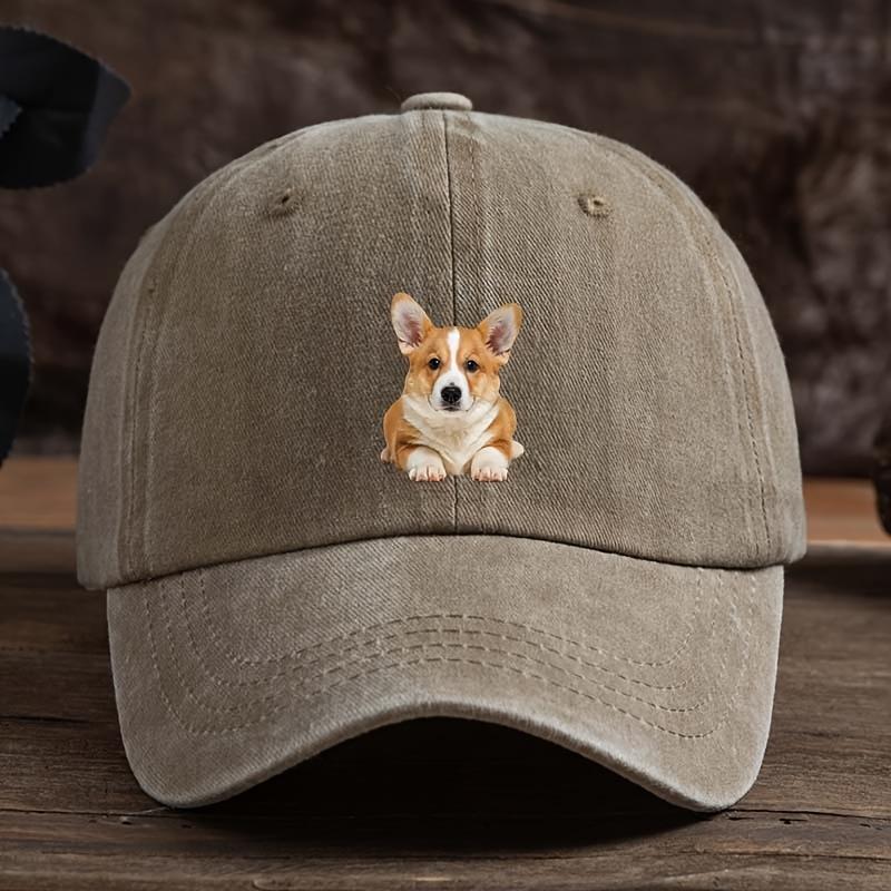Stylish and Versatile Corgi Print Baseball Cap for Men Trendy Outdoor Duckbill HatAppropriate for Any Season