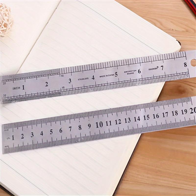 Double-Sided Stainless Steel Rulers Measuring 5.91inch, 7.87inch, and 11.81inch