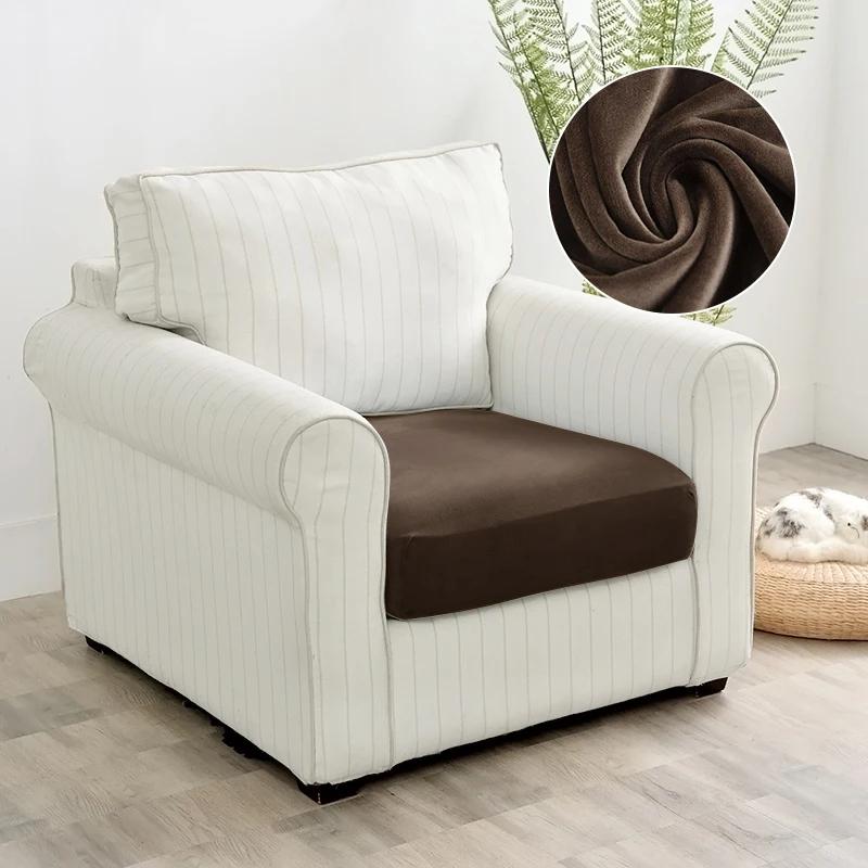 Velvet Sofa Seat Cover Cushion Cover For Living Room Thick Soft Stretch Sofa Covers Washable Sofas Slipcover For Home Hotel