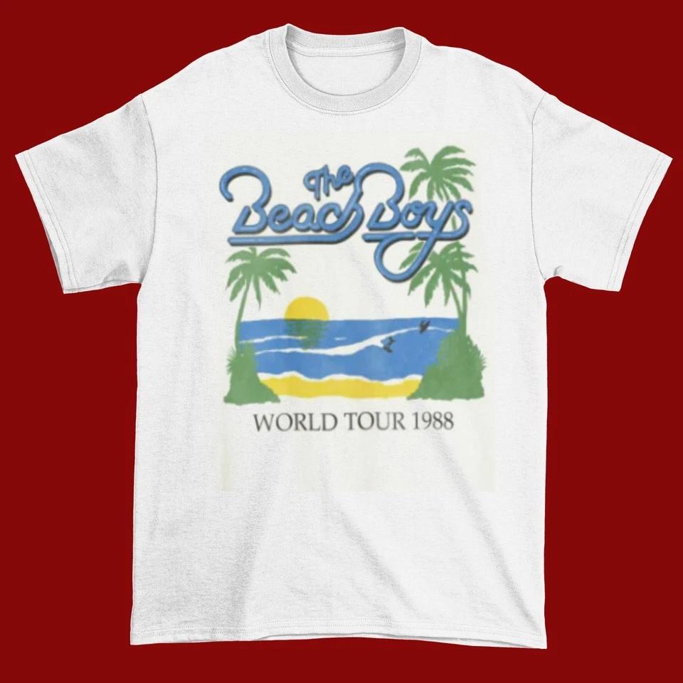 Beach Boys T-shirt 1988 World Tour White Gift family unisex E389 4XL