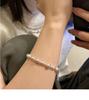 Korean Style Gradient Round Bead Choker Necklace, S925 Sterling Silver, Trendy Blogger Fashion Jewelry
