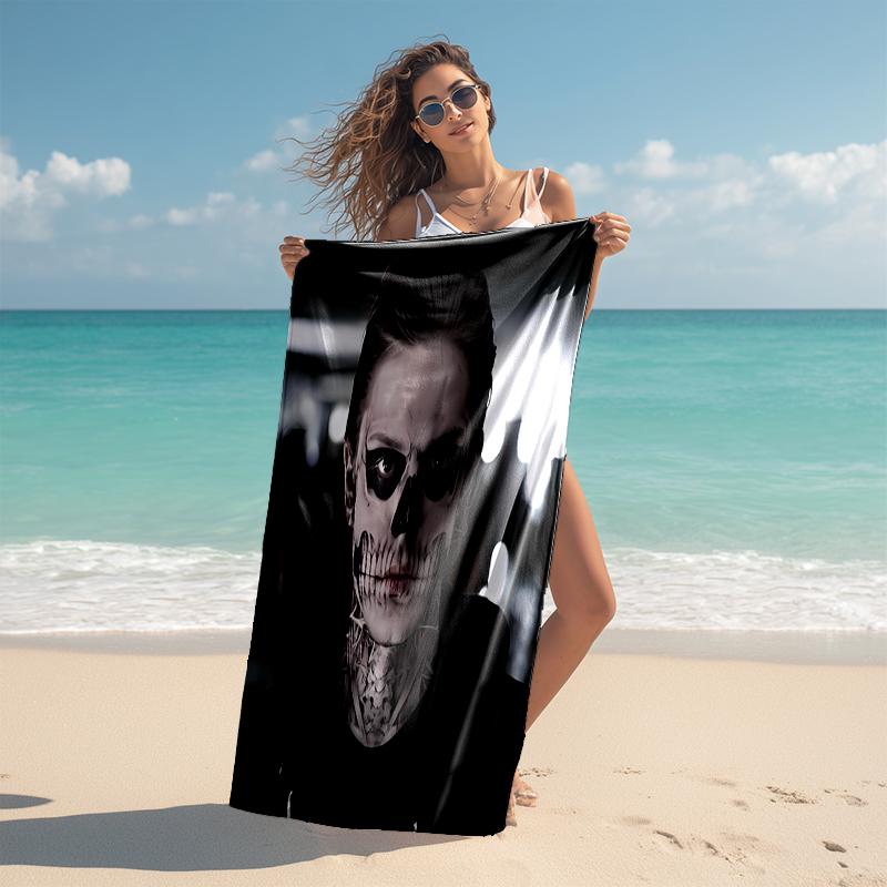 Beach Towel with Evan Peters2 Pattern - soft,absorbent,machine washable Lightweight&Modern,swimming,Travel Essentials