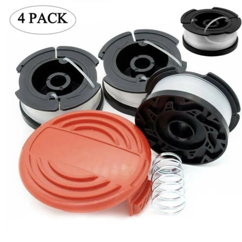 

Newly Trimmer Spool 4 Pack & Cap & Spring Replacement For Black Decker Cap Spring Lawn Mower Grass Trimmer Accessories China Mainland