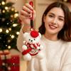 Soft Plush Christmas Bear Pendant Knitted Sweater Cartoon Bag Charm  Festival Gathering