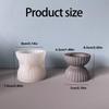 Striped Funnel Candle Holder Silicone Molds Funnel Tealight Stand Silicone Mould For Epoxy Resin Holiday Decoration