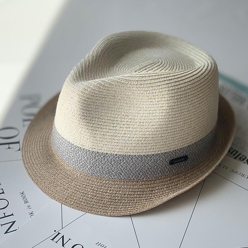 Unisex Jazz Straw Hat Men's Sun Hat Summer Outdoor Travel Sun Hat Comfortable Breathable Crimped Panama