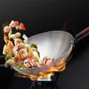 Round Bottom Iron Pot Anti-scalding Frying Pan Chinese Traditional Iron Wok  Household Use