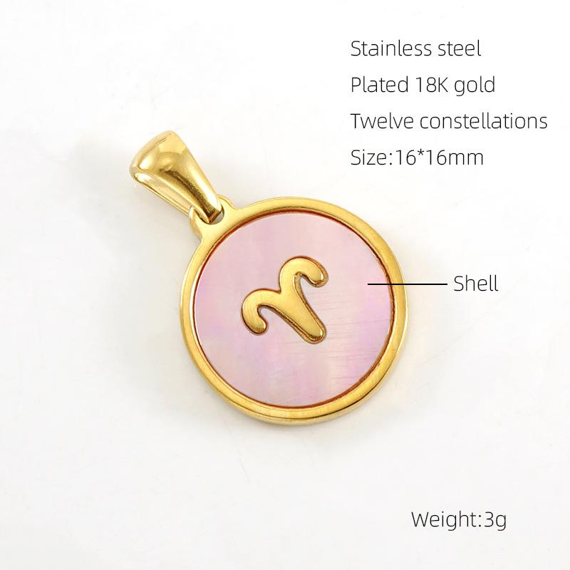 

New 18K titanium steel pendant constellation French temperament simple versatile commuter necklace