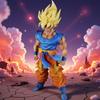 Verwisselbare kop 27cm Dragon Ball Z Figuur Goku Anime Figuren Eerste Super Saiyan Gokou PVC Model Speelgoed Poppen Cadeaus