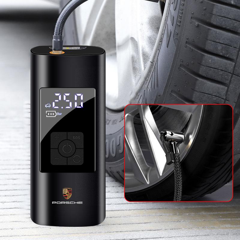 1pc Portable Car Inflation Pump Charging Air Pump Tire Inflator For Porsche Boxster Cayenne Panamera Macan Cayman 911 918 996 917 991