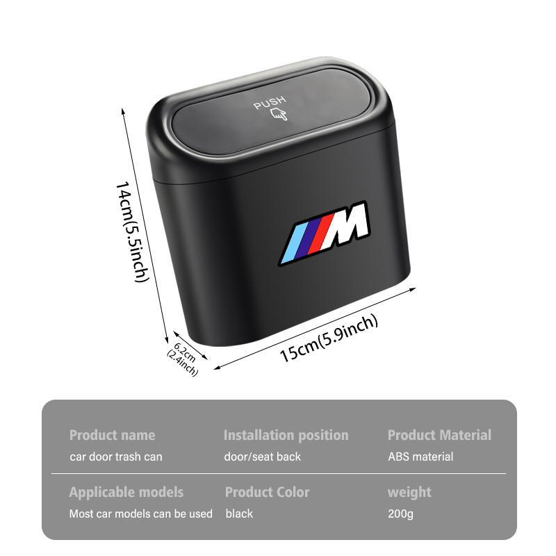 For BMW Car Hanging Trash Bin Pressing Storage Box Auto Accessories X1 X2 X3 X4 X5 X6 X7 G20 G30 6GT E46 E90 E60 F10 E39 FQ3