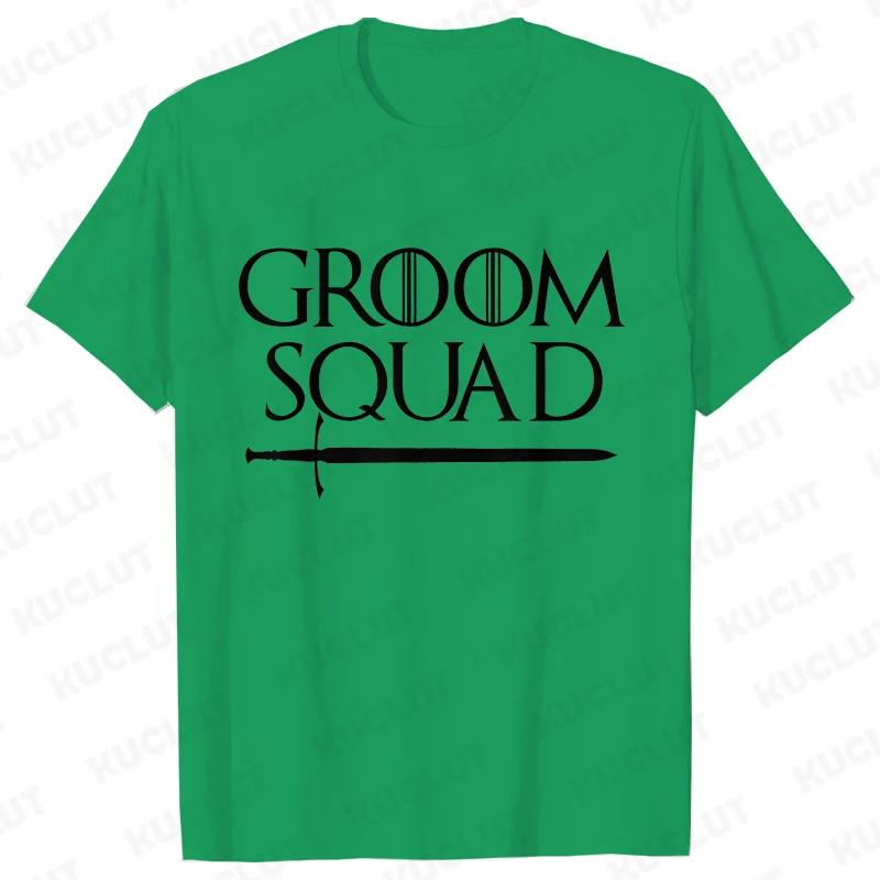 Groom Squad Crew T-Shirts Lustige Junggesellenabschieds-Grafik-Tops Trauzeugen Hochzeitsteam Bräutigam Evg T-Shirt Lässige Harajuku Streetwear