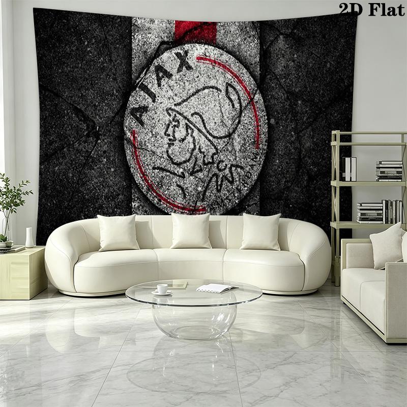 AFC Ajax Logo Wall Tapestry Aesthetic Wall Hanging Printed Fabric Blanket Decorative Tapestries for Bedroom Living Room Home Decor
