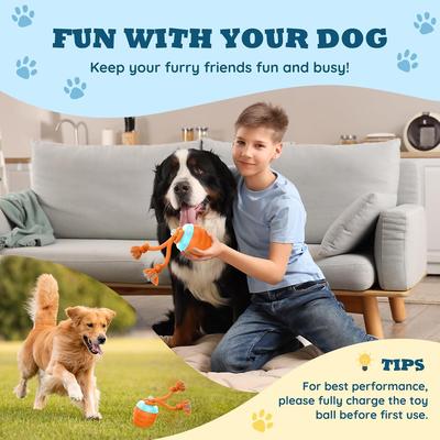 Interactive Dog Toys Motion Activated Balls for Medium/Large Dogs Automatic Moving Dogs Toy Wicked Ball for Boredom Dog Ball Toy