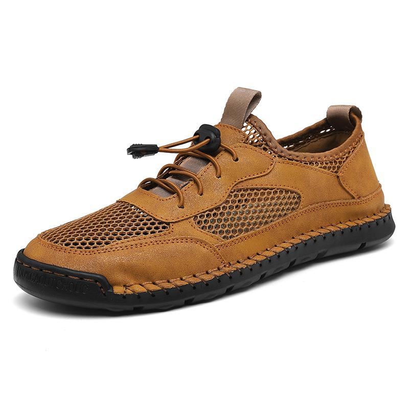 

Модные мужские летние сетчатые кроссовки в ретро-стиле, дышащая повседневная обувь для улицы, бега, тенниса, хайкинга, мужская трекинговая обувь на резиновой подошве 38 коричневый