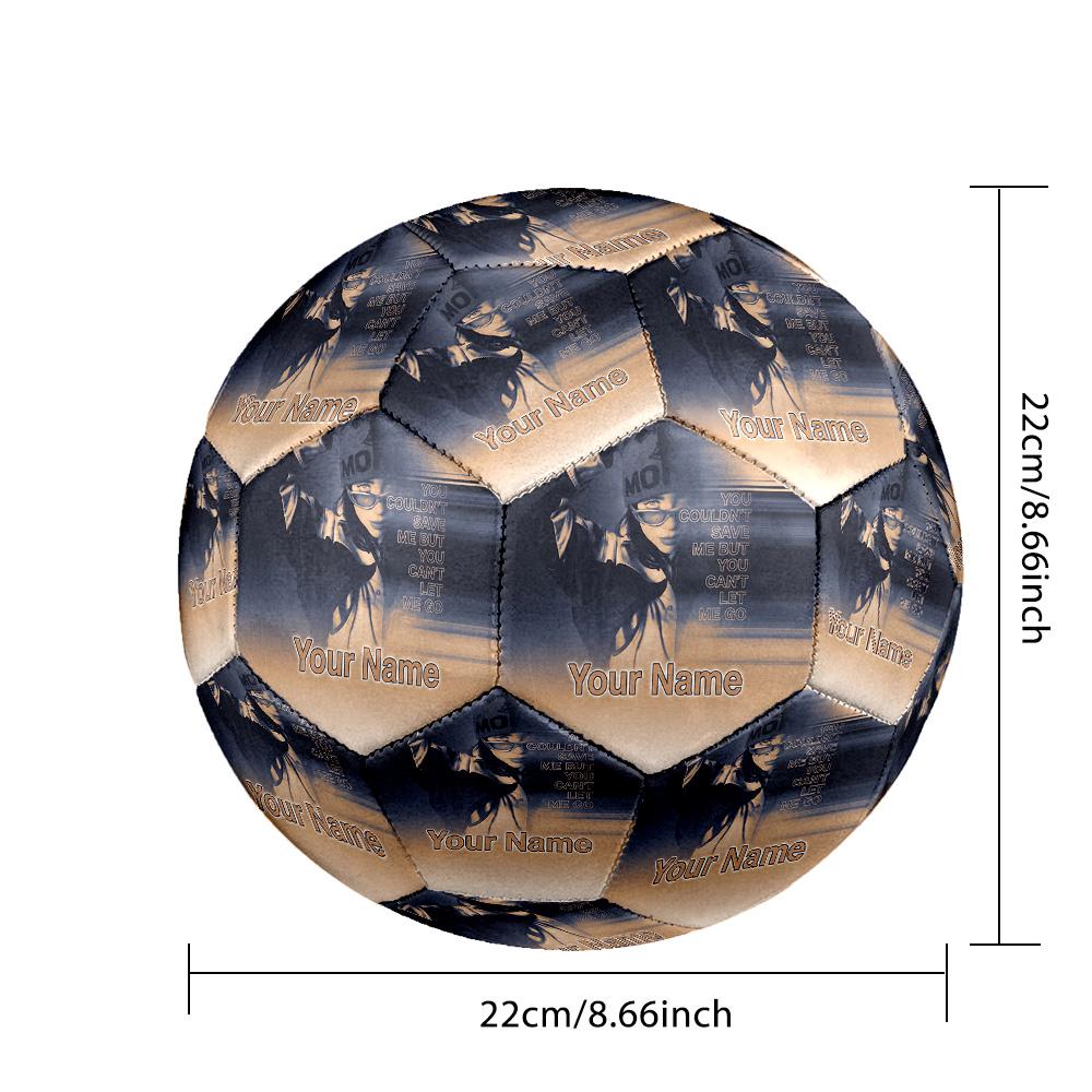 Billie Eilish Size 5 Football, Custom Name Text Personalized Soccer Ball Sport Training Gift