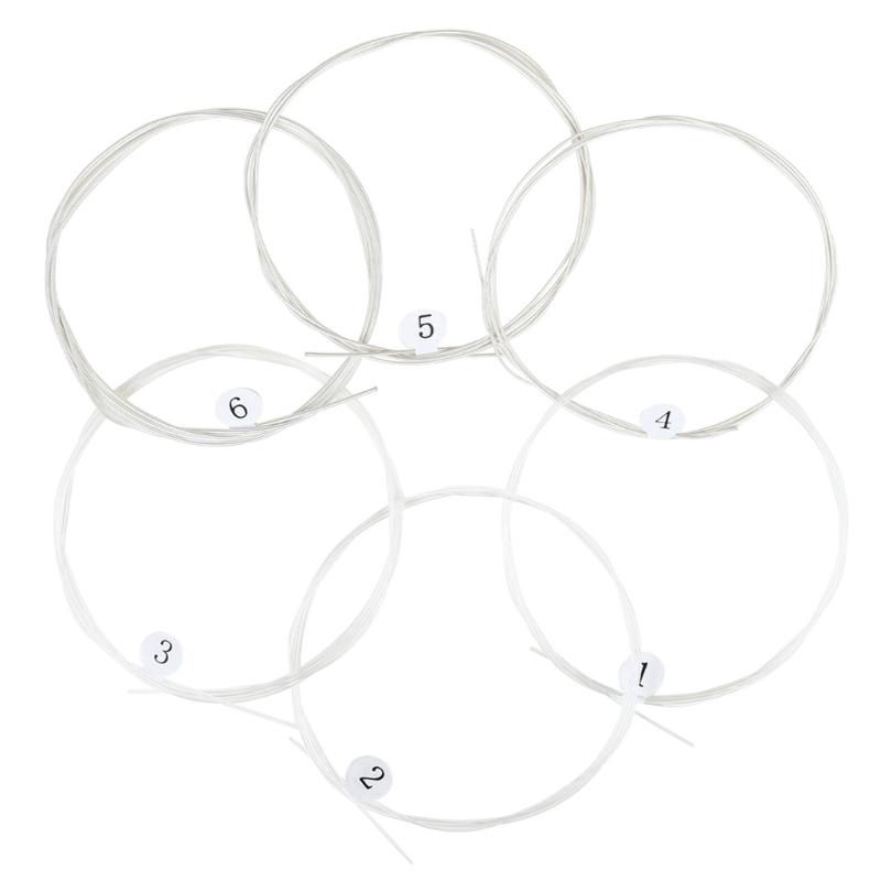 6Pcs Classical Nylon Guitar Strings .028-.045 Folk Guitar String Replacement Acoustic Guitar Accessories Easy to Use
