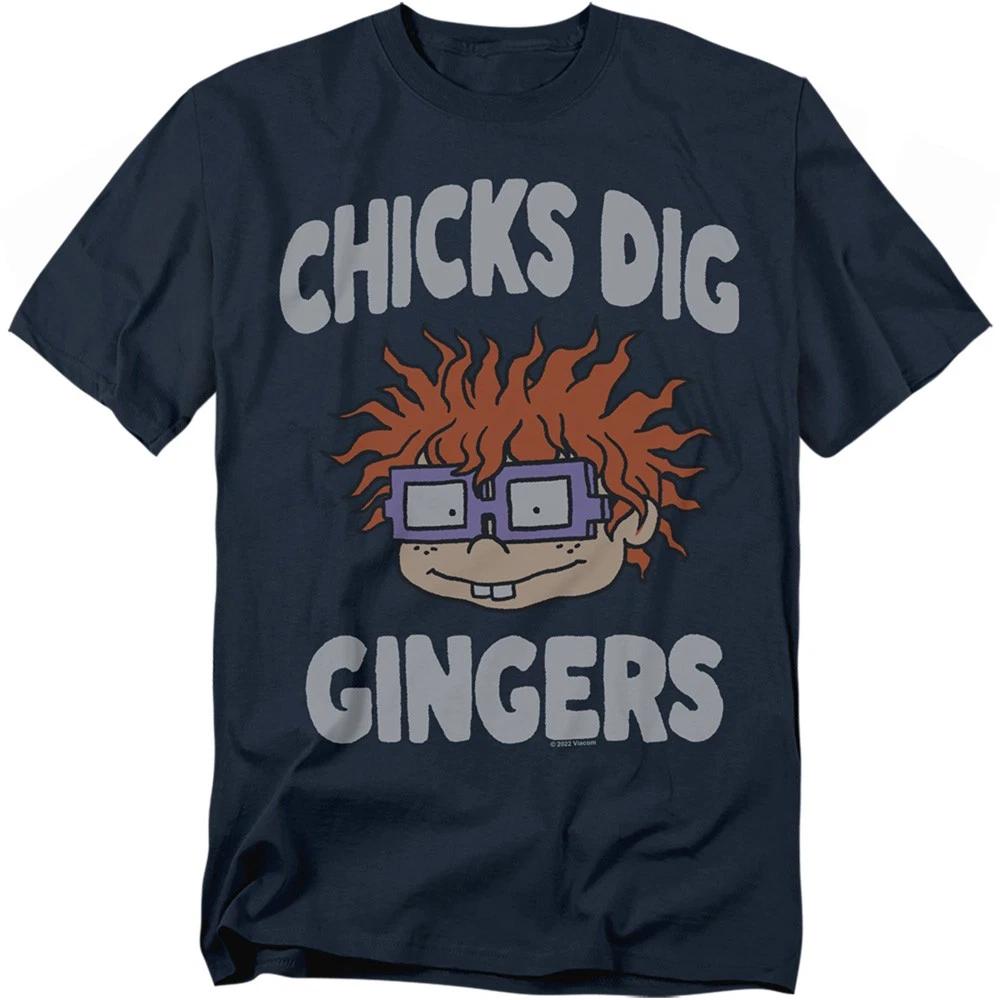 Rugrats - Chicks Dig Gingers - Unisex Short Sleeve Children s T-shirt - Blue 140