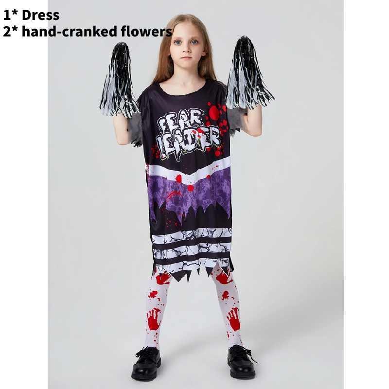 Zombie Halloween Cosplay Costume Cheerleading Team Party Dress Performance Stage