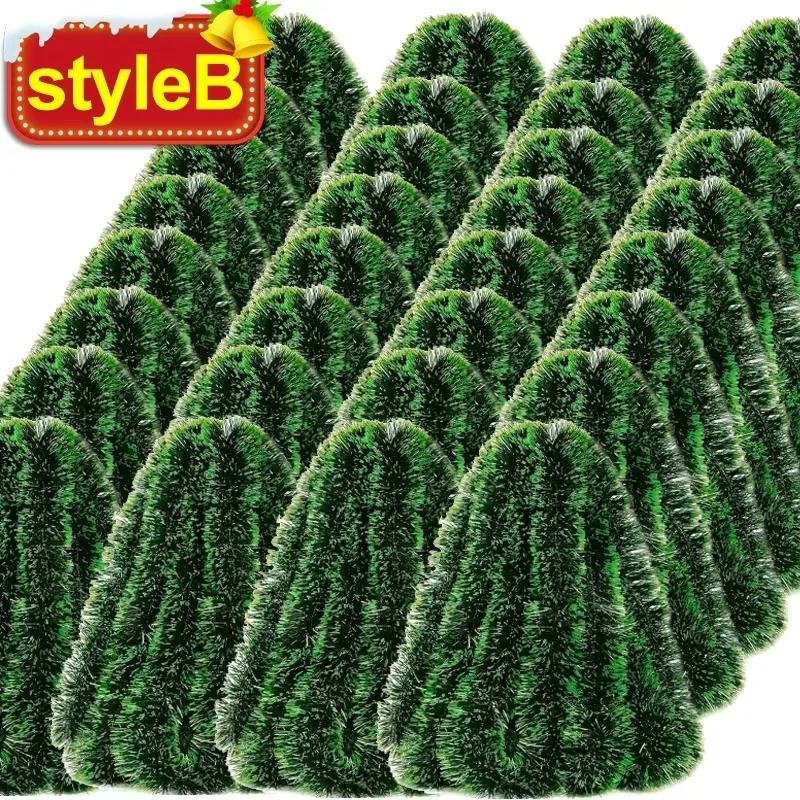 Guirlande de Guirlandes Artificielles de Noël en Gros Vert Ruban de Canne Couronne pour Arbre de Noël Pendentifs Suspendus Rubans Fête Décoration de Maison