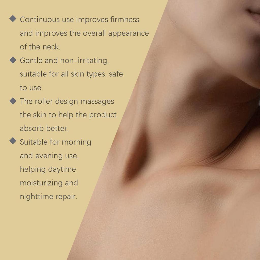 Neck Care Roller Cream, Hydrating Moisturizing Firming Neck Cream, Smooth & Delicate Nourishing Neck Skin Care Roller Cream