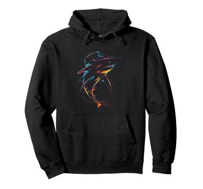 Sudadera con capucha de tiburón de colores.