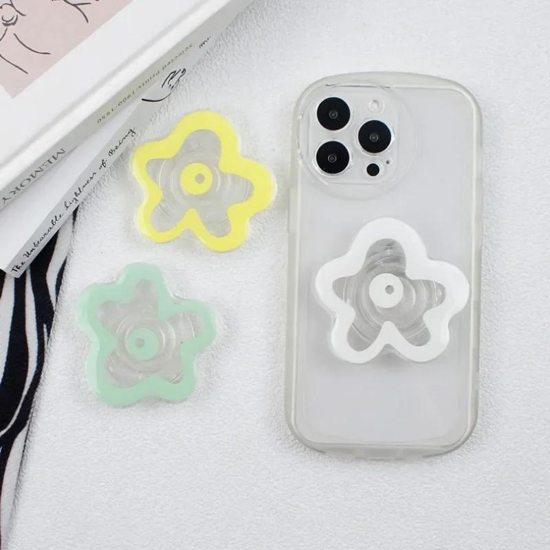 Cute Floral Phone Grip posocket Tok Flower Cellphone Stand Holder for iPhone 11 11 Mobile Bracket Foldable Expanding Kickstand