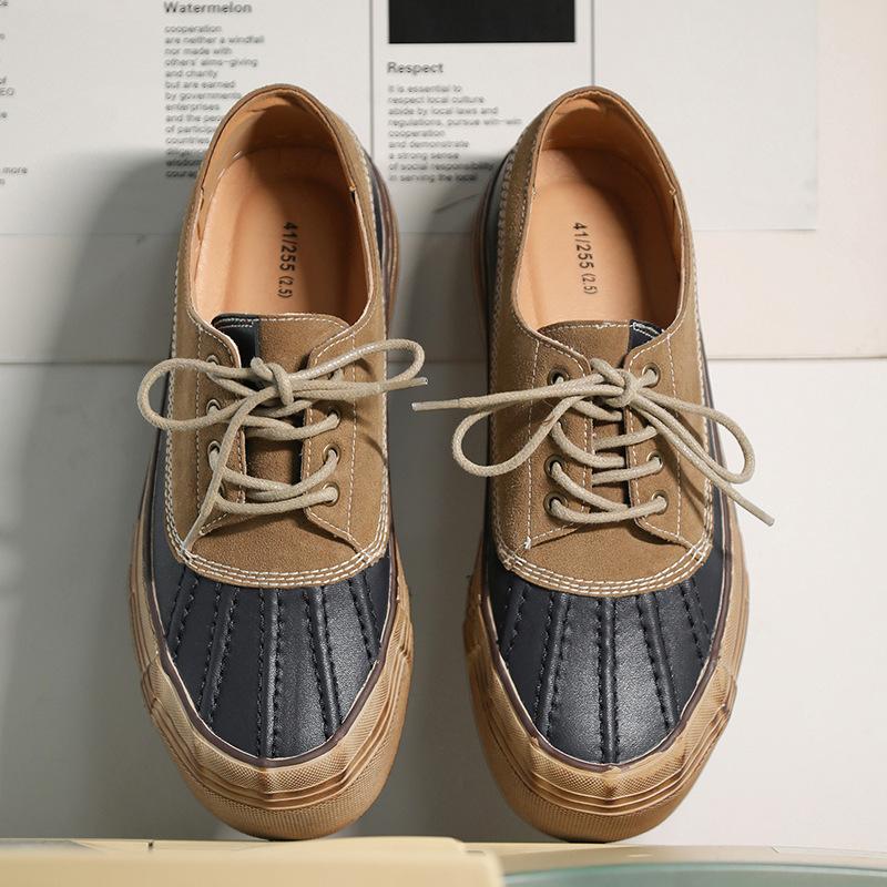 New niche retro board shoes platform invisible inner height increase commuting leisure duck hunting guard hunting X