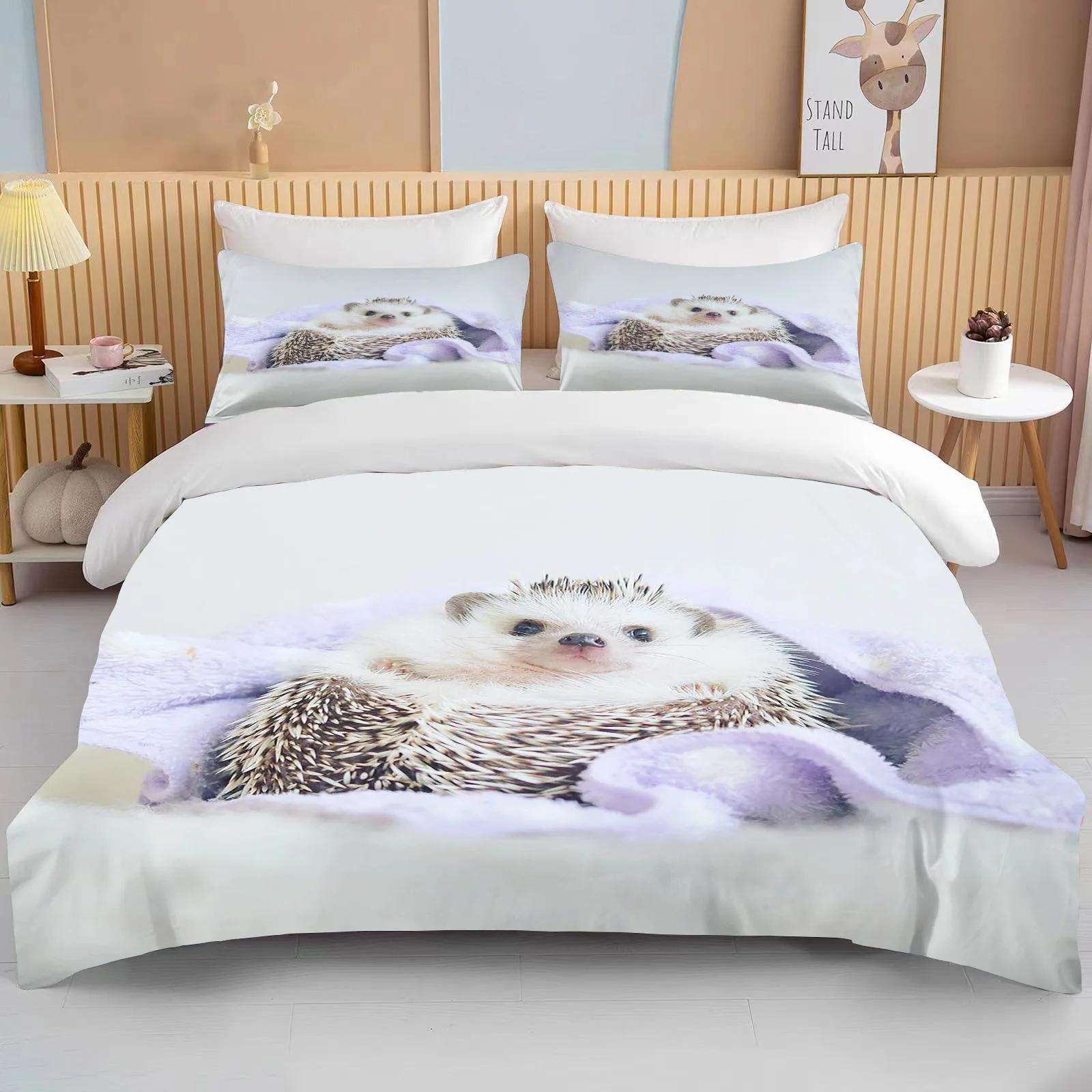 

Тварина Милий Їжачок Постільна Білизна Королева Милий Одяг Ковдра/Підковдра І Наволочка Для Дорослих Дітей Покривало US Twin(172x218cm)