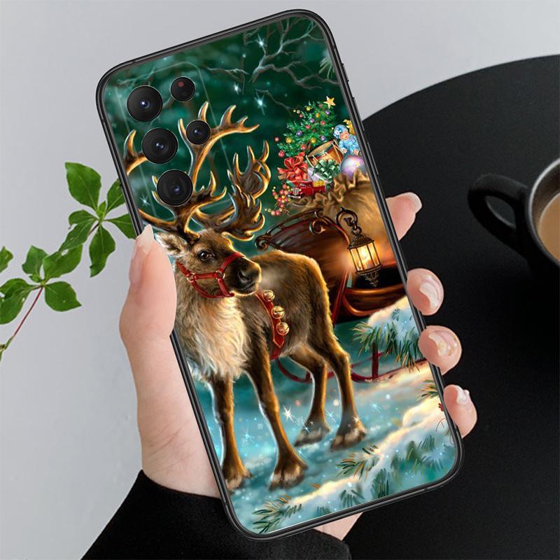 Christmas Santa Deer Snowman Phone Case For Samsung S25 S24 S23 S22 S21 S20 Ultra S20 S22 S21 S23 S20 FE Samsung S25 S24 Plus