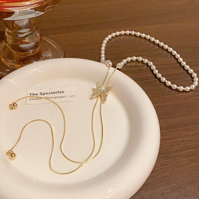 Koreanische High-End Barockperlenkette - Leichte Luxus Perlen Schlüsselbeinkette für Damen