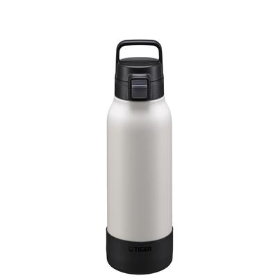Tiger Thermos Su Vakumlu Yalıtımlı Paslanmaz Çelik Şişe Tek Bir Spor İçecekleri ile Kolay Açılır Büyük Doğrudan Geniş Soğuk Depolama Sadece Beyaz Şişe,