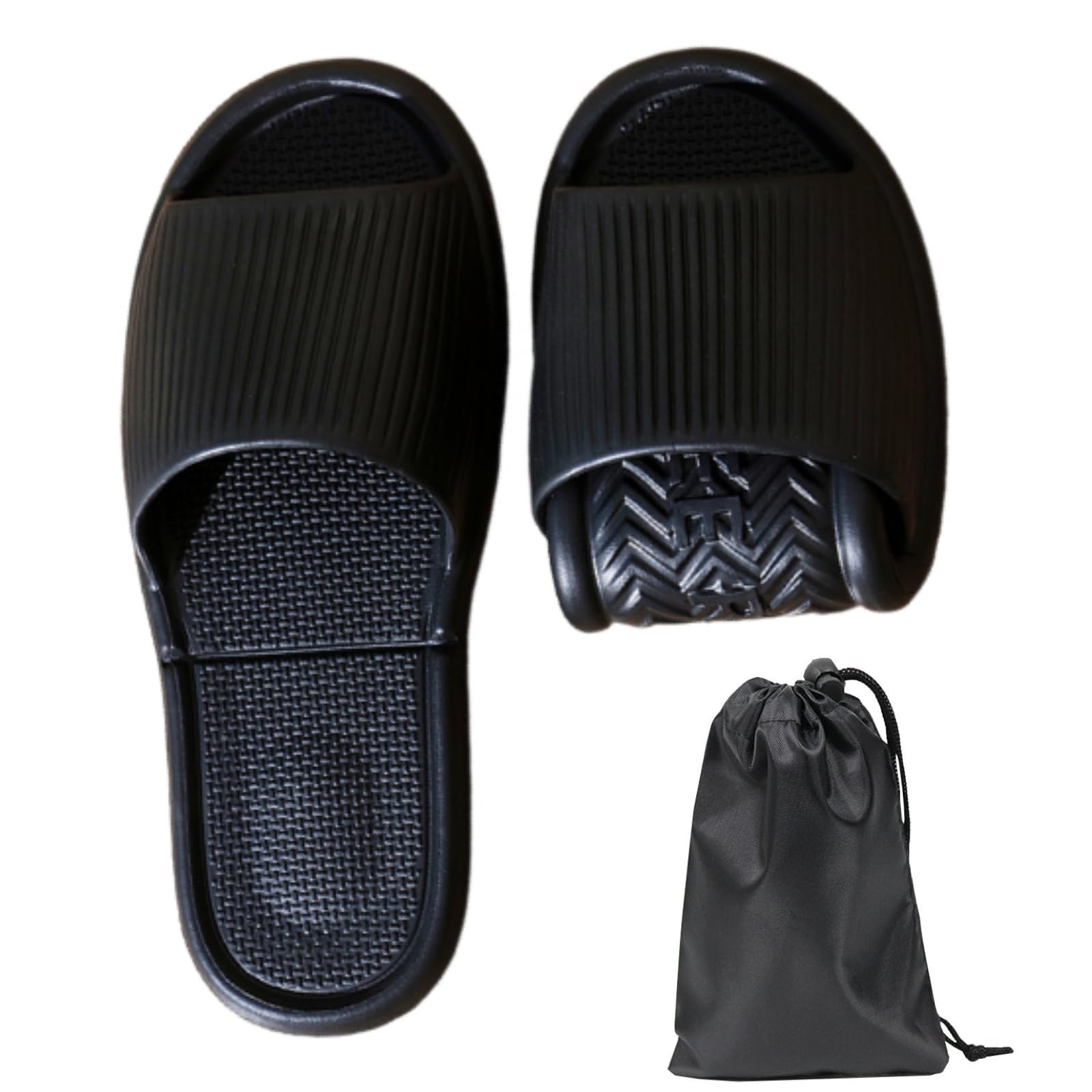 

Портативные тапочки для путешествий и школы, поставляются с хранилищем. Моющиеся, эти тапочки идеально подходят для помещений, холщовые, для помещений и популярны для чёрный