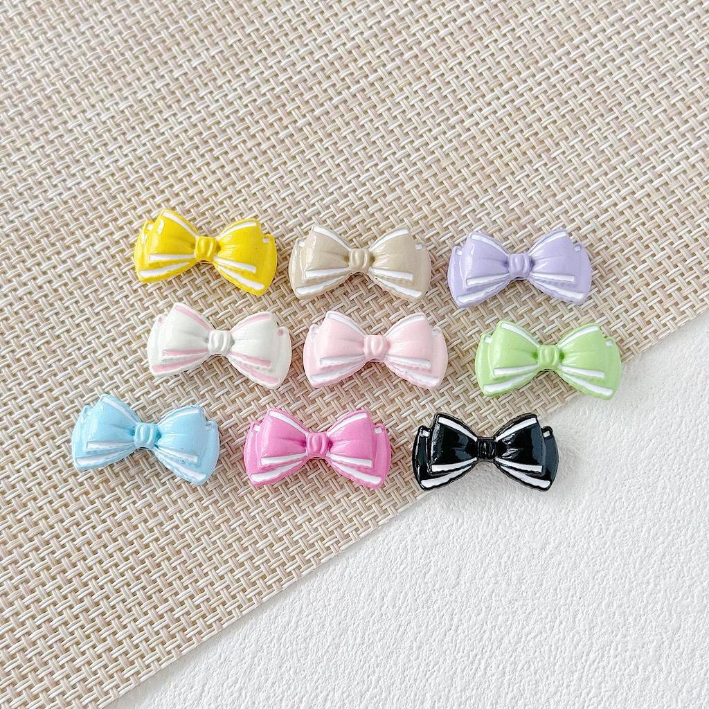 Macaron Pastel Bow Bead DIY Bead String: Phone Chain, Necklace, Keychain, Hair Jewelry Accessories
