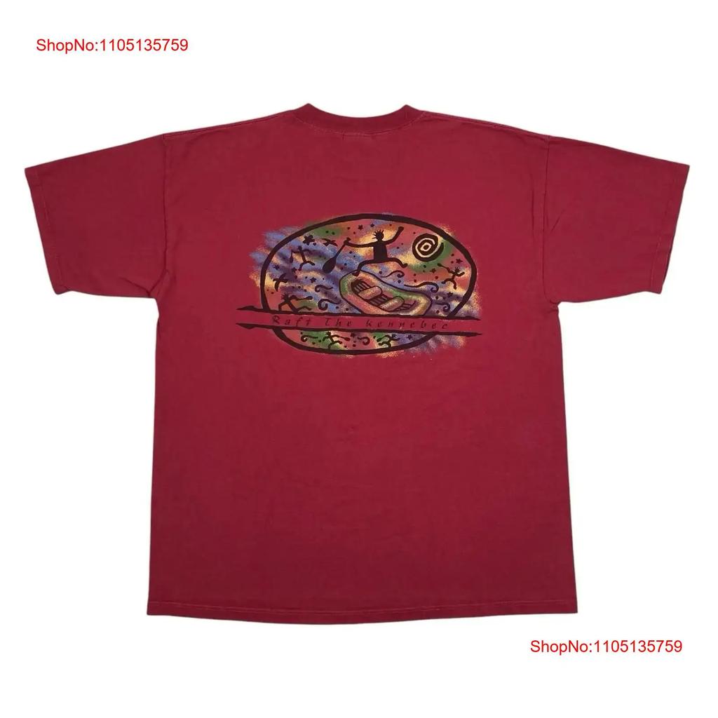 VTG YK Faded Red Unicorn Expeditions Raft the Penobscot T Shirt Maine Size XL vintage Washed designer clothes Slightly graphic