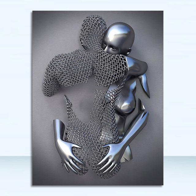 

Романтична абстрактна металева фігурна скульптура, друк на полотні: Сучасне настінне мистецтво 50*70cm only the canvas (without frame)