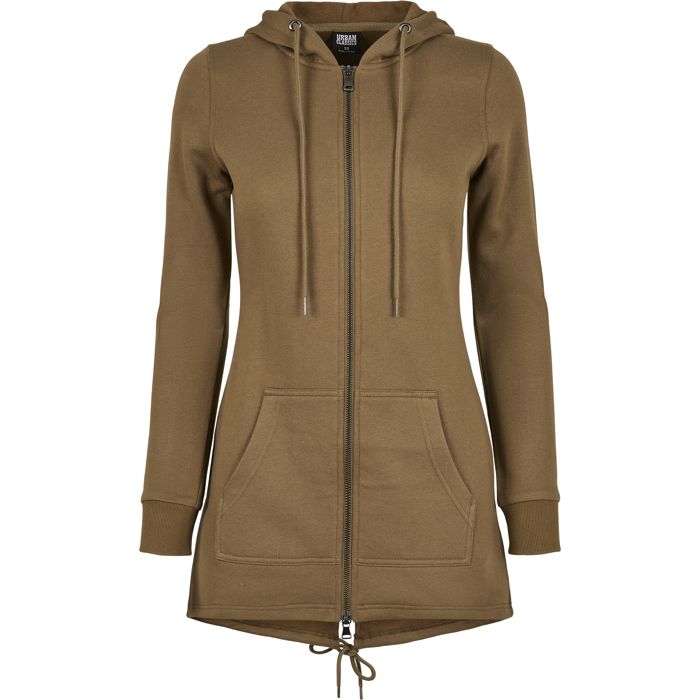 Sweatshirt à capuche - Urban Classics - Femme - Vert olive - Manches longues - Poche kangourou