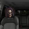 Funny Cartoon Car Headrest Covers, Universal Breathable Elastic Seat Neck Pillow Protector, Humor Spooky Auto Interior Decor for Most Vehicles