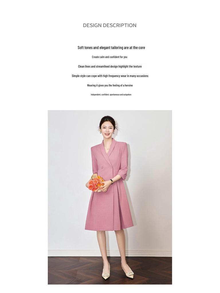 Nanyou Elegancka Formalna Dopasowana Sukienka Garniturowa Damska na Profesjonalne Okazje