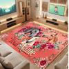 Horse Theme Soft Crystal Velvet Rug Custom Name & Text Print Non Slip Floor Rug for Bedroom Living Room