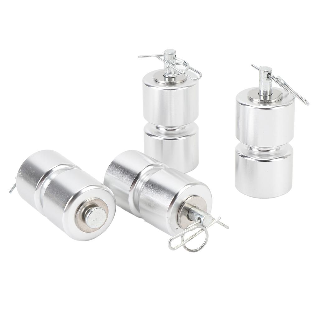 4PCS Trailer Tailgate Lift Assist Rollers Kit Aluminum Alloy Roller Washer Pins Rings Set for Easy L